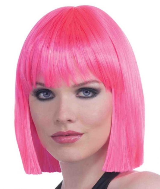 parrucca rosa corta
