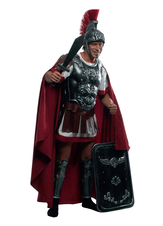 costume di carnevale CORAZZA ROMANA COMPLETA