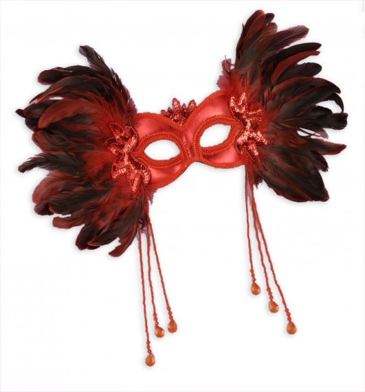 costume di carnevale MASCH. CON PIUME ROSSE