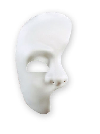 costume di carnevale MASCHERA MEZZO VISO PHANTOM