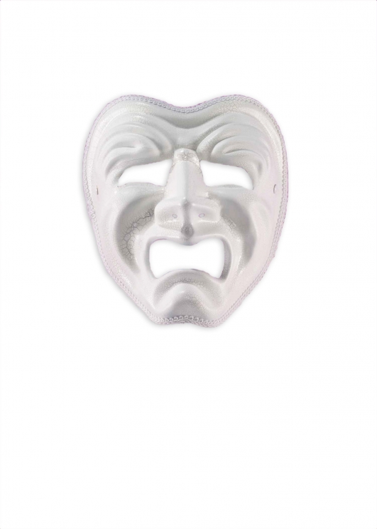 costume di carnevale MASCHERA TRAGEDIA BIANCA