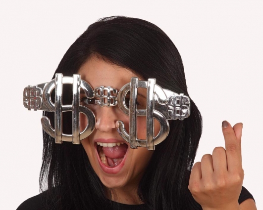 costume di carnevale OCCHIALONI DOLLARO