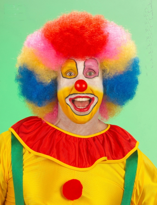 costume di carnevale PARRUCCA PAGLIACCIO