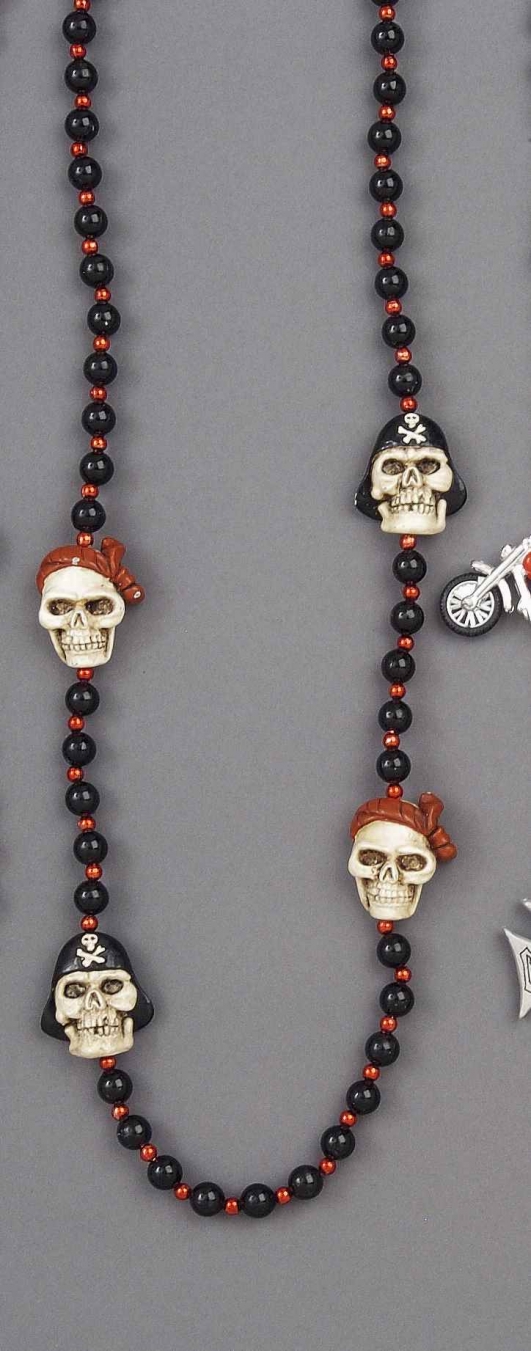 costume di carnevale COLLANA CON TESCHI