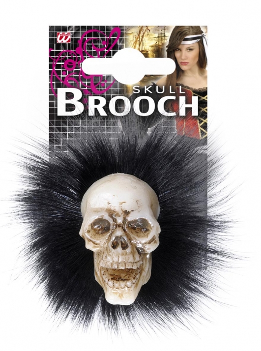 costume di carnevale SPILLA TESCHIO CON PIUME