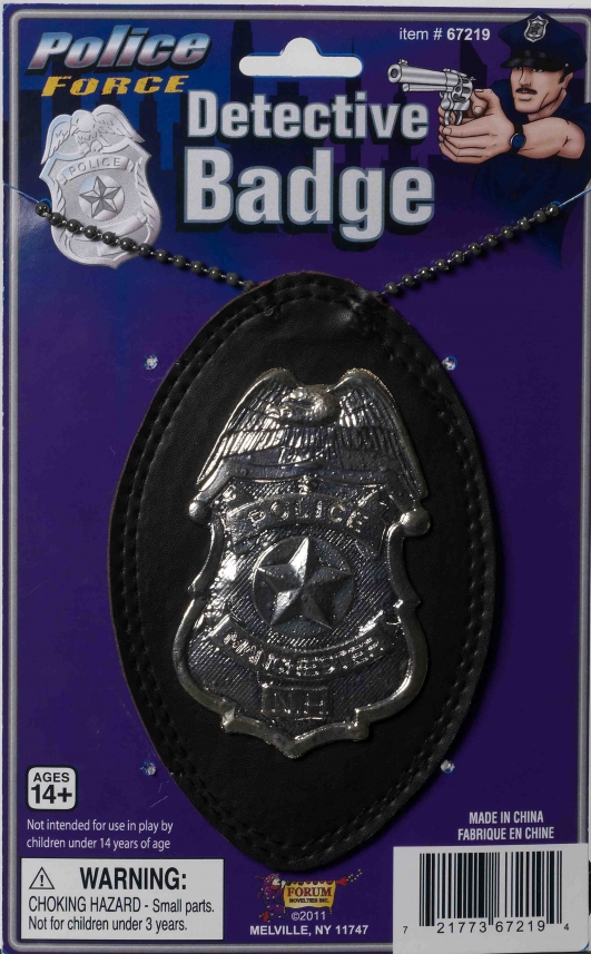 costume di carnevale DISTINTIVO POLIZIA CON CATENA