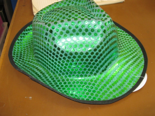 Accessorio Carnevale CAPPELLO GLITTER VERDE, CAPPELLI, ACCESSORI