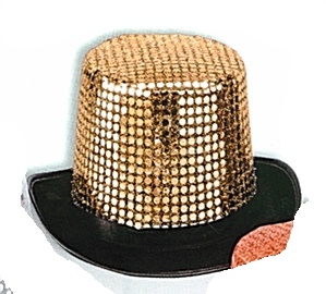 costume di carnevale CILINDRO PAJETTES DORATO