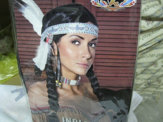 costume di carnevale PARRUCCA INDIANA