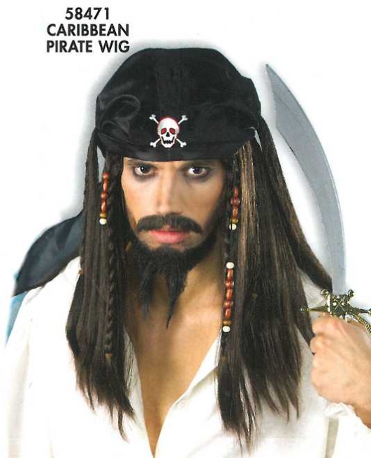 costume di carnevale PARRUCCA PIRATA