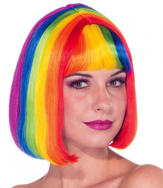 costume di carnevale PARRUCCA MULTICOLOR