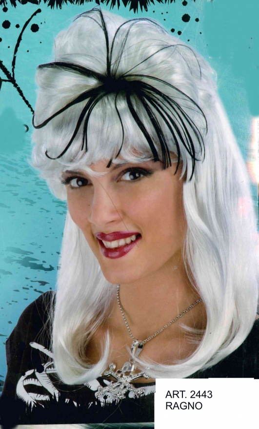 costume di carnevale PARRUCCA BIANCA LUNGA