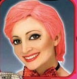 costume di carnevale PARRUCCA COLUMBIA