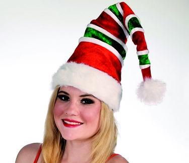 costume di carnevale CAPPELLO SANTA CLAUS ROSSO VERDE