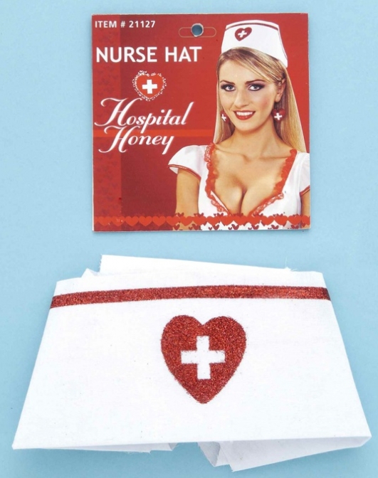 costume di carnevale CAPPELLINO DA INFERMIERA