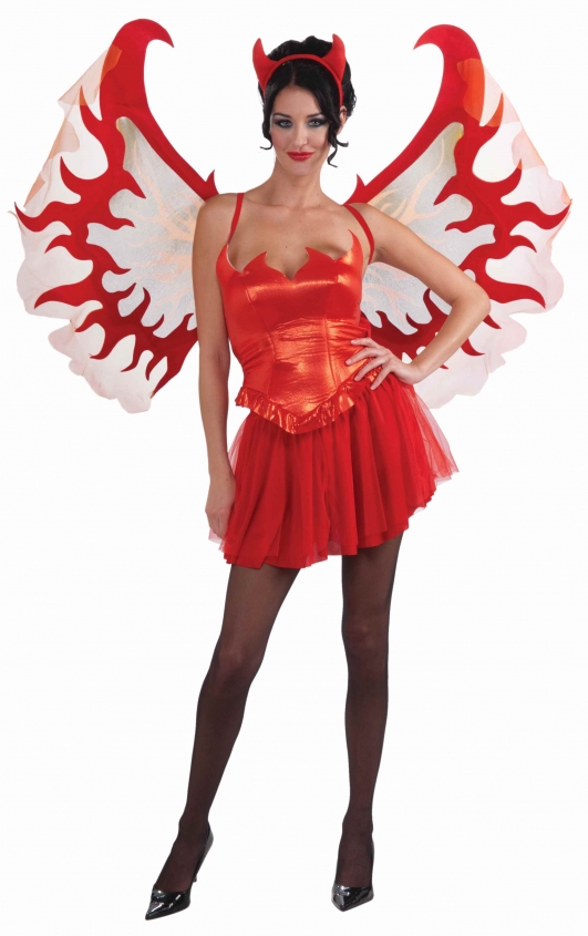 costume di carnevale ALI MAXI DIAVOLESSA