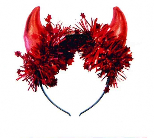 costume di carnevale CORNA DIAVOLESSA METALLIZZATE
