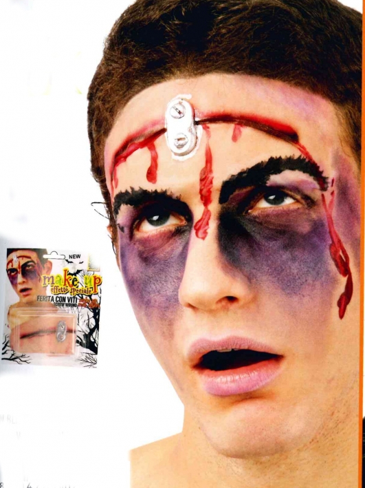 costume di carnevale CICATRICE CON VITI