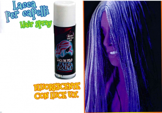 costume di carnevale LACCA PER CAPELLI FLUORESCENTE