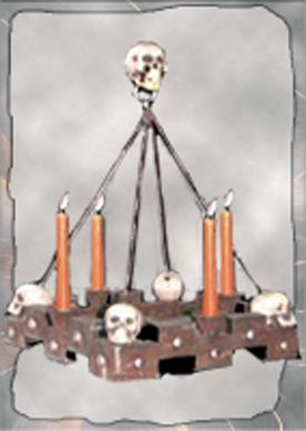 costume di carnevale LAMPADARIO TESCHIO CON CATENE
