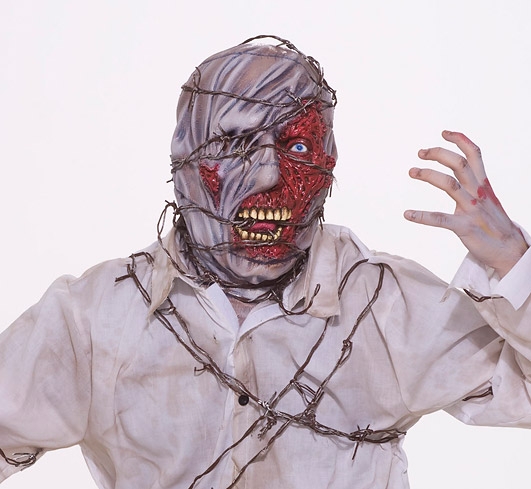 costume di carnevale MASCHERA UOMO BRUCIATO
