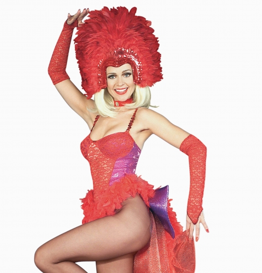 costume di carnevale PEZZO TESTA PIUME ROSSE