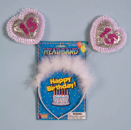 costume di carnevale CERCHIETTO 15 COMPLEANNO